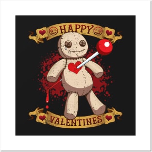 Happy Valentines Voodoo Doll Posters and Art